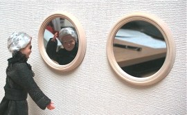 Wandspiegel, Puppenstubenzubehör im Maßstab 1zu12